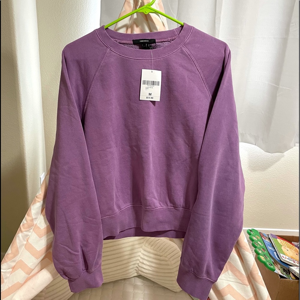 Purple crew pullover - Picture 1 of 3